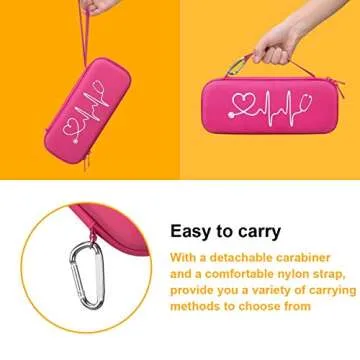 BOVKE Hard Stethoscope Case for 3M Littmann Classic III and More - Durable, Stylish, Extra Room for ...