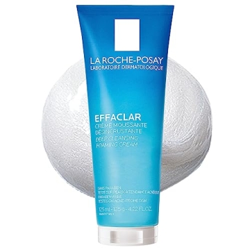La Roche-Posay Effaclar Deep Cleansing Foaming Facial Cleanser, Cream Cleanser for Sensitive Skin, D...