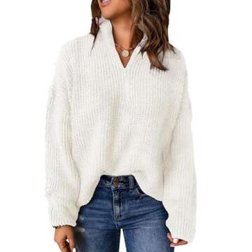 Stylish Dokotoo Quarter Zip Pullover Sweater for Women