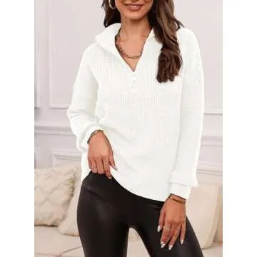 Stylish Dokotoo Quarter Zip Pullover Sweater for Women