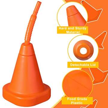 Gerrii Construction Cone Cups for Race Car Parties