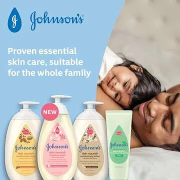 Johnson's Baby Skin Nourish Moisturizing Baby Lotion for Dry Skin with Vanilla & Oat Scents, Gentle ...