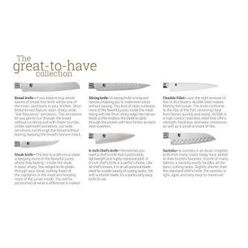 Shun Kanso 5.5" Hollow Ground Santoku Knife, Handcrafted Japanese All Purpose Knife, AUS10A Stainless Steel Blade, Tagayasan Handle, Versatile Japanese Cutting Tool for Professional and Home Chefs