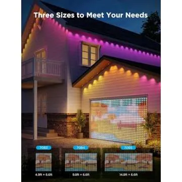 Govee Outdoor Lights Set, Includes 100ft Permanent Outdoor Lights 2, 4.9×6.6ft Curtain Lights, 96ft Outdoor String Lights, IP65 Waterproof, Outdoor Decorations for Holiday, Party