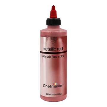 Chefmaster Airbrush Food Color 9-Ounce Metallic Red