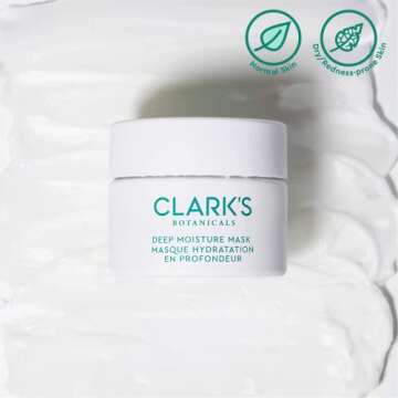 Clark's Botanicals Deep Moisture Mask, Target Dryness, Redness & Inflammation, Stimulate Collagen Pr...
