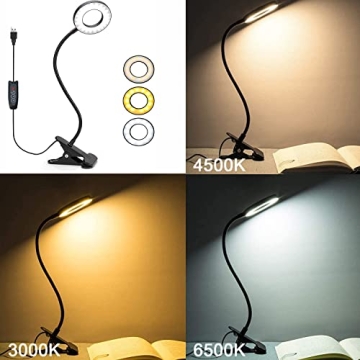 Foneso LED Desk Lamp 3 Colors 10 Brightness USB Powered
