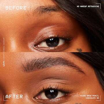 NYX PROFESSIONAL MAKEUP Micro Brow Pencil, Precise Eyebrow Pencil - Chocolate