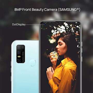 DOOGEE N30 Unlocked Cell Phones(4GB+128GB) 6.55" FHD+Perforated Screen, 4500mAh High Capacity Battery Smartphone with 16MP AI Quad Camera, Android 10 and Dual 4G Volte(Misty White)