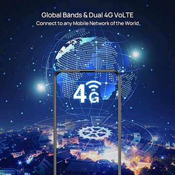 DOOGEE N30 Unlocked Cell Phones(4GB+128GB) 6.55" FHD+Perforated Screen, 4500mAh High Capacity Battery Smartphone with 16MP AI Quad Camera, Android 10 and Dual 4G Volte(Misty White)