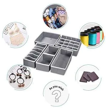 Closet Drawer Dividers Set of 6 for Ultimate Organization