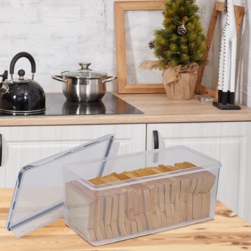 Tiawudi 2 Pack Airtight Bread Storage Box for Freshness