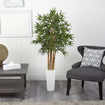 Nearly Natural 5' Bamboo Tree - Elegant Faux Plant