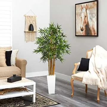 Nearly Natural 5' Bamboo Tree - Elegant Faux Plant