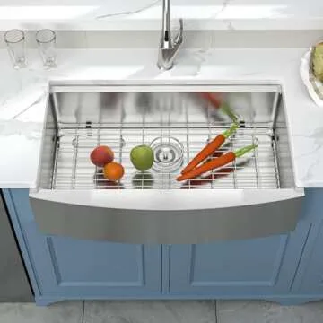 GhomeG 33-inch Farmhouse Kitchen Sink for Efficient Cooking