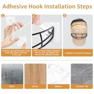 TEAMOLA 2-Pack Hat Racks - Stylish Hat Storage Solution