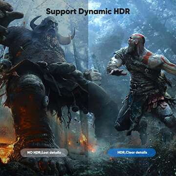 Capshi 8K 4K DisplayPort Cable 1.4, 10FT DP Cable [VESA Certified, 8K@60Hz, 4K@144Hz, 2K@240Hz/165Hz/144Hz], Bradied 32.4Gbps High Speed Display Port Cable for Gaming Monitor, HDR/HDCP/FreeSync/G-Sync