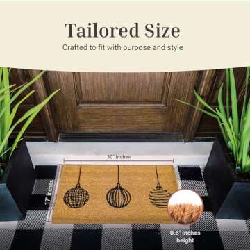 THEODORE MAGNUS Christmas Door Mat - Durable & Eco-Friendly