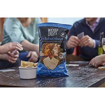Baked Veggie Chips, Wicked Crisps - Sea Salt Hummus, Pea & Chickpea, Healthy Snack, Gluten-free, Low...