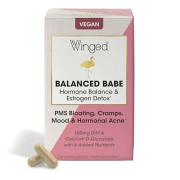 Winged Wellness Balanced Babe | Hormone Balance & Estrogen Detox for Women | PMS Bloating, Cramps, M...