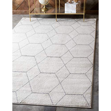 Unique Loom Trellis Frieze Area Rug - Geometric Design