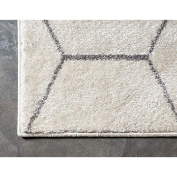 Unique Loom Trellis Frieze Area Rug - Geometric Design