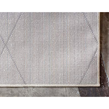 Unique Loom Trellis Frieze Area Rug - Geometric Design