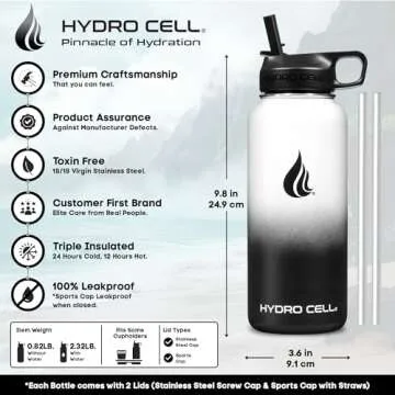 Hydro Cell Insulated Water Bottle - Perfect for Hot & Cold Drinks