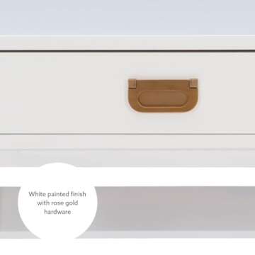 Linon Desk, White, 44"W x 20"D x 30"H