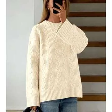 Okiwam Oversized Women's Sweater - Cozy, Stylish & Chic