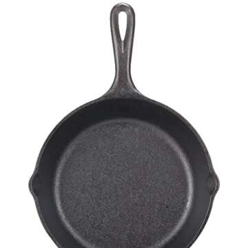 Lodge 3.5 Inch Cast Iron Pre-Seasoned Skillet – Signature Teardrop Handle - Use in the Oven, on the Stove, on the Grill, or Over a Campfire - Black