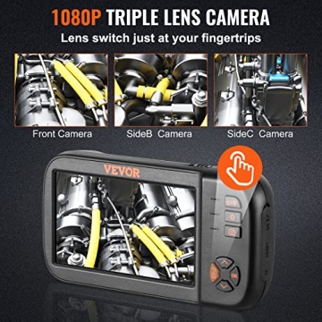 VEVOR 1080P Endoscope Camera with Triple Lens