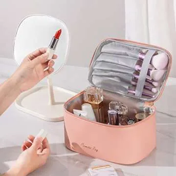 KITENROM Portable Makeup Bag for Women - Durable & Cute