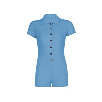 LYANER Women's Short Sleeve Romper for Summer Style
