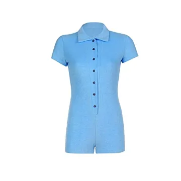 LYANER Women's Short Sleeve Romper for Summer Style