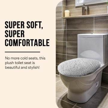 Stylish Chenille Toilet Lid Cover for Ultimate Comfort