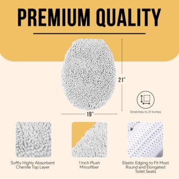 Stylish Chenille Toilet Lid Cover for Ultimate Comfort