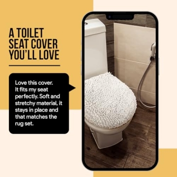 Stylish Chenille Toilet Lid Cover for Ultimate Comfort