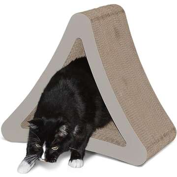 PetFusion 3-Sided Vertical Cat Scratching Post | Available in 18” & 24” | Multiple Angle Cat Scratching Pad; 6 Usable Sides. Scratch; Play; & Perch | 100% Recyclable Cardboard Lounge