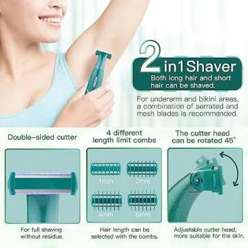 Electric Razor for Women - 4 in 1 Cordless Shaver