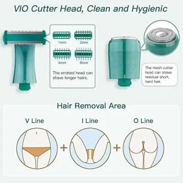 Electric Razor for Women - 4 in 1 Cordless Shaver