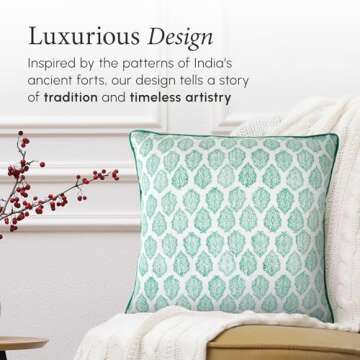 Elegant CPC Cotton Throw Pillow Covers Set of 2