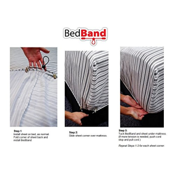Bed Band USA Made Bed Sheet Holder Gripper for Better Sleep