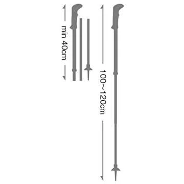 LEKI Cressida FX Carbon Collapsible Lightweight Walking Poles for Trekking & Hiking - Brown-Lightblue-Metallic - 100-120 cm