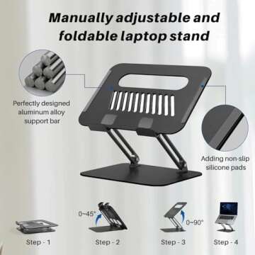 Adjustable Ergonomic Laptop Stand for Comfort