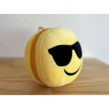 2-in-1 Emoji Travel Pillow Eye Mask Combo, for Airplane,train, Car or Outdoors,Kids Neck Pillow, Tod...