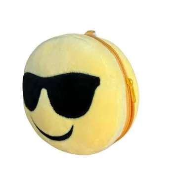 2-in-1 Emoji Travel Pillow with Eye Mask for Kids