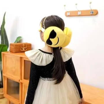 2-in-1 Emoji Travel Pillow with Eye Mask for Kids
