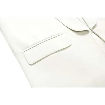 Urban CoCo Women's Office Blazer Jacket Open Front Womens Blazers for Work Professional (2XL, White)