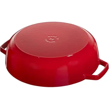 STAUB Cast Iron Sauté Pan with Chistera Lid 28 cm
